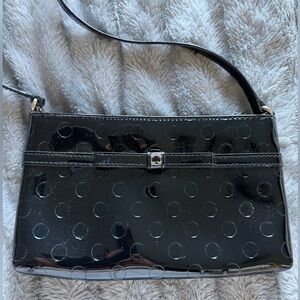 Kate Spade Camellia Street Amy embossed Black Polka Dot patent leather